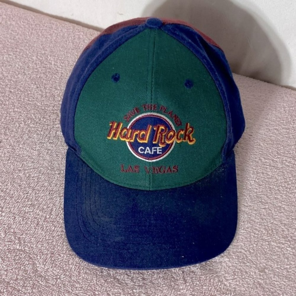 Vintage Hard Rock Cafe Las Vegas Nevada Colour Block Snap Back Hat